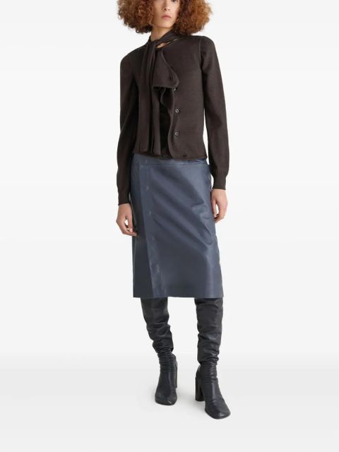 LEMAIRE tie-neck knitted vest - Brown - zdjęcie produktu nr 2