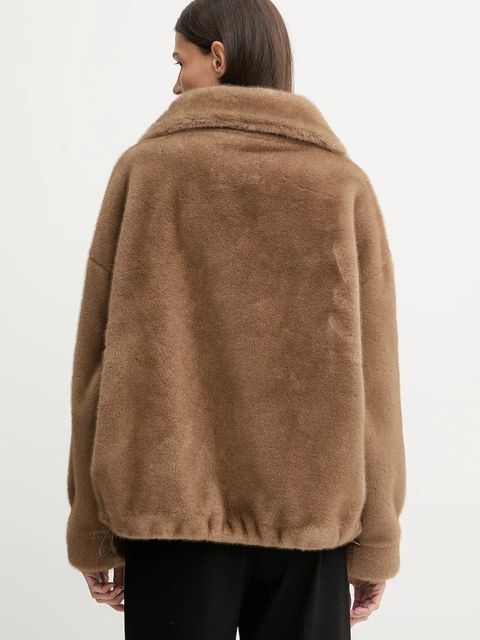 Answear.LAB kurtka kolor beżowy przejściowa oversize