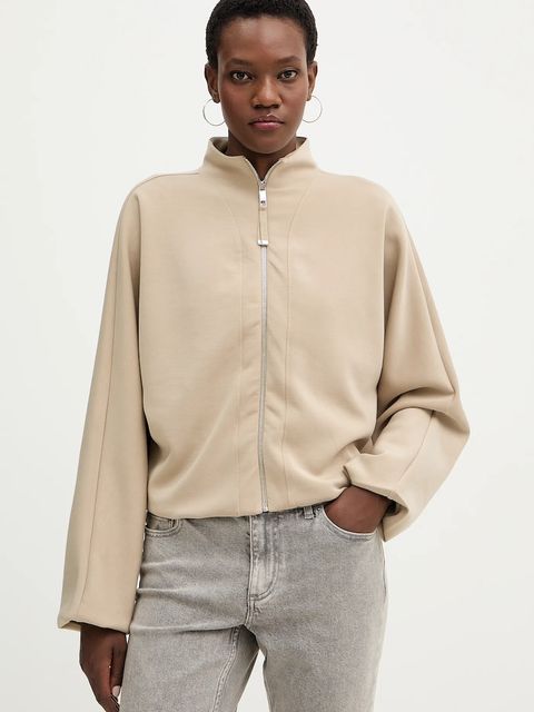 BOSS bluza Ebesya damska kolor beżowy gładka 50555057 - zdjęcie produktu nr 1