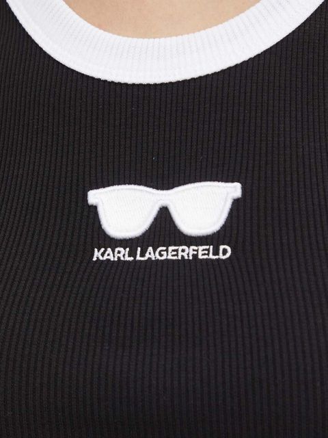 Karl Lagerfeld top damski kolor czarny 245W1719