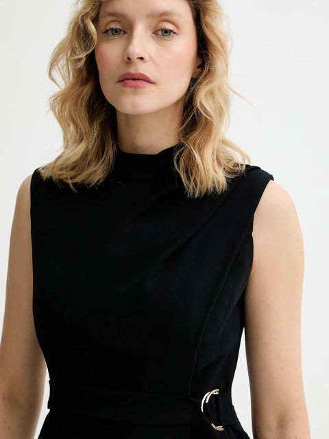 Answear.LAB sukienka kolor czarny mini rozkloszowana