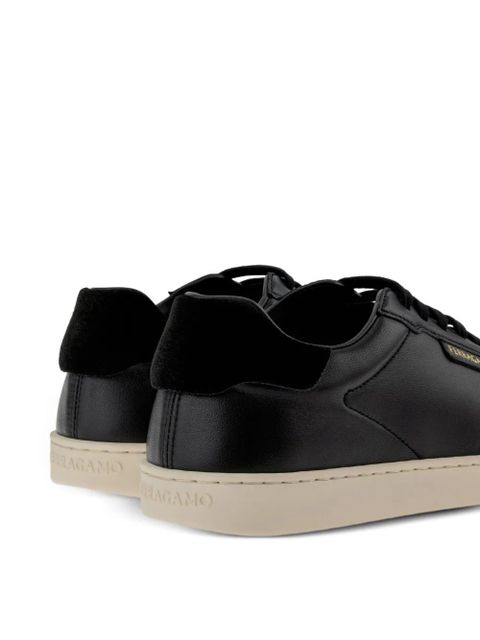 Ferragamo suede-panel leather sneakers - Black