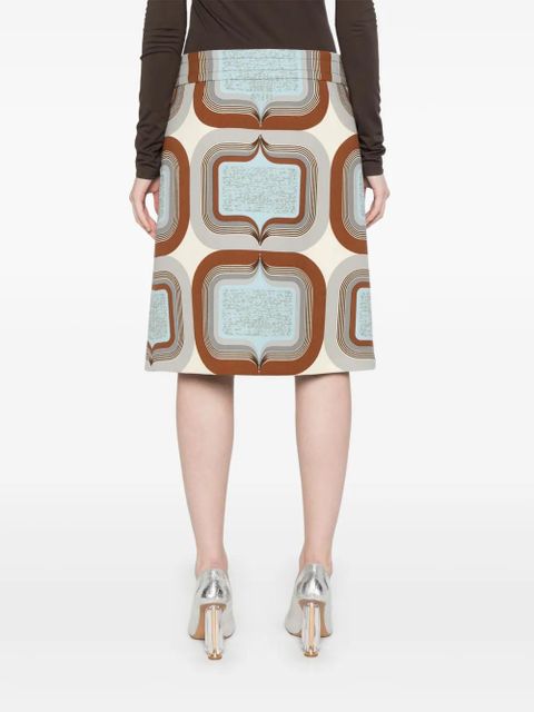 Miu Miu geometric-print mini skirt - Neutrals