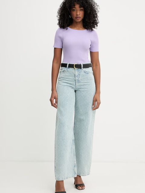 Morgan sweter z krótkim rękawem damski z wiskozy MPIO - zdjęcie produktu nr 1