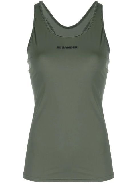 Jil Sander logo-print tank top - Green - zdjęcie produktu nr 1