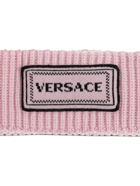 Versace ribbed patch headband - Pink