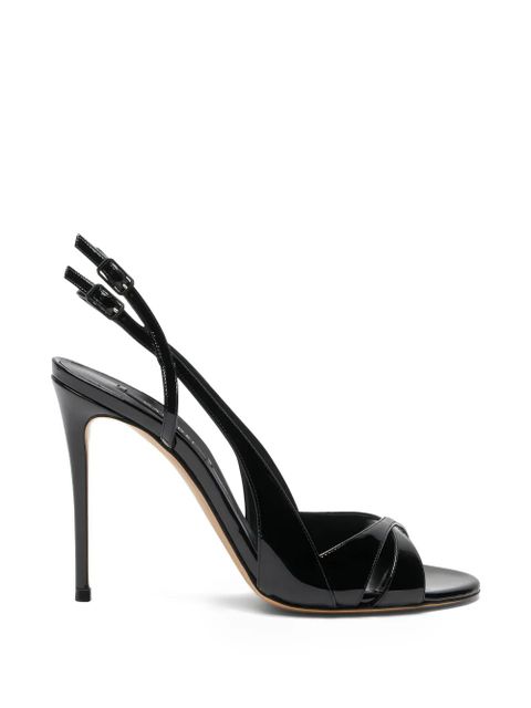 Casadei criss-cross slingback sandals - Black - zdjęcie produktu nr 1