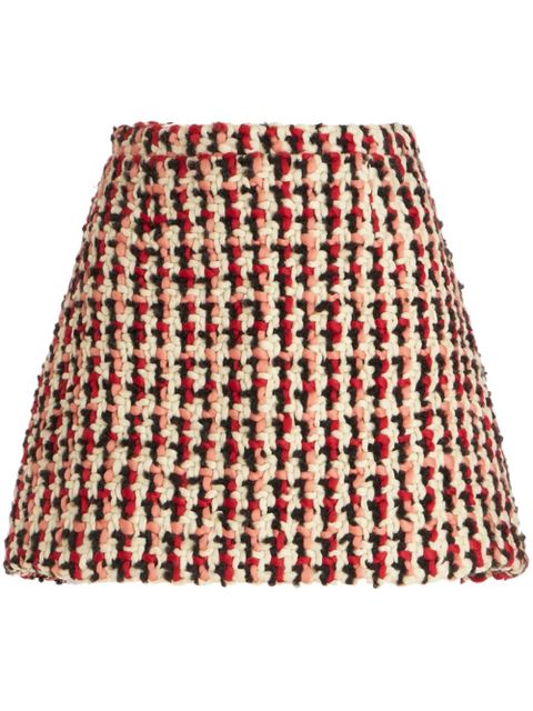 ETRO bouclé wool-blend mini skirt - Red - zdjęcie produktu nr 1