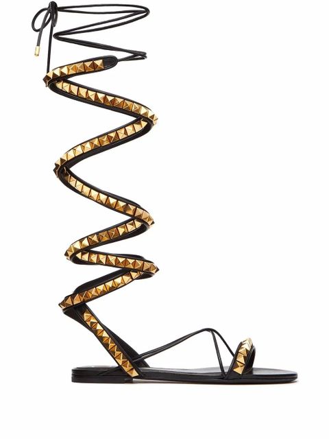 Valentino Garavani Rockstud No Limit flat sandals - Black - zdjęcie produktu nr 1