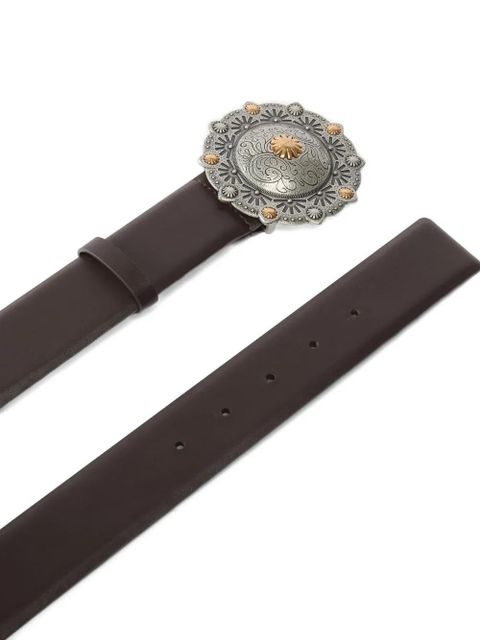 PINKO embellished buckle belt - Brown