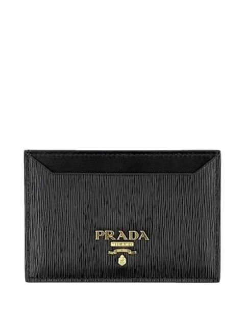 Prada Vitello Move logo-plaque calfskin wallet - Black - zdjęcie produktu nr 1