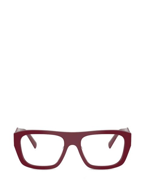Prada Eyewear geometric-frame glasses - Red - zdjęcie produktu nr 1