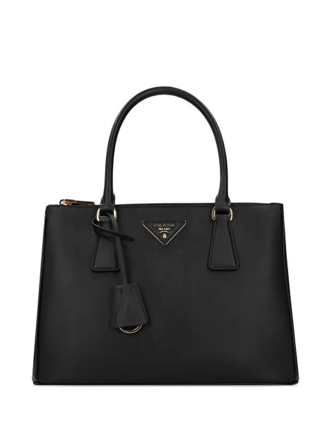 Prada top-handle logo-plaque tote bag - Black - zdjęcie produktu nr 1