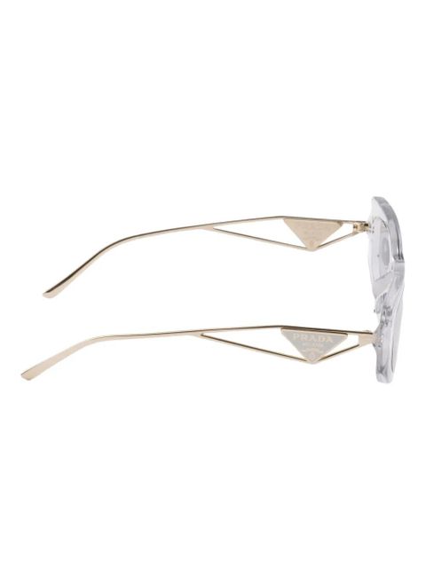Prada Eyewear triangle-logo sunglasses - White
