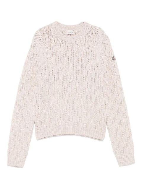 Moncler textured wool sweater - Neutrals