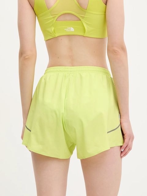 adidas by Stella McCartney szorty damskie kolor zielony z nadrukiem medium waist JI8054