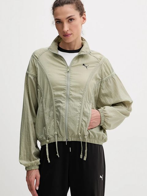 Puma kurtka kolor zielony przejściowa oversize 632148 - zdjęcie produktu nr 1