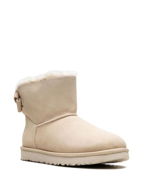 UGG Mini Bailey Suede Bow "Cream" boots - Brown