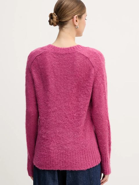 United Colors of Benetton sweter z dodatkiem moheru damski kolor fioletowy 1VAAD10EX