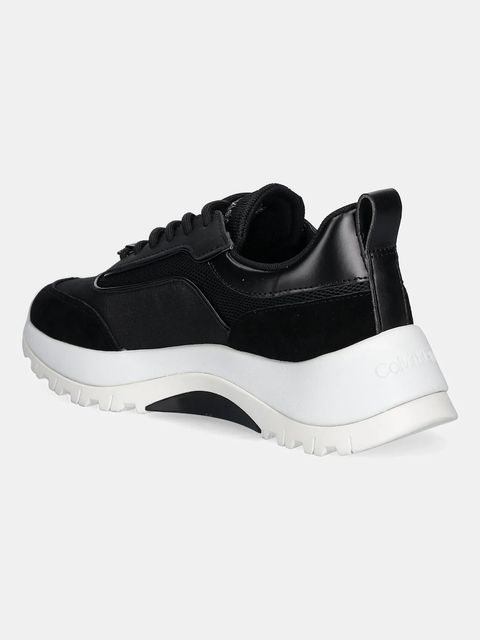Calvin Klein sneakersy RUNNER LACE UP MESH MIX damskie kolor czarny HW0HW02487