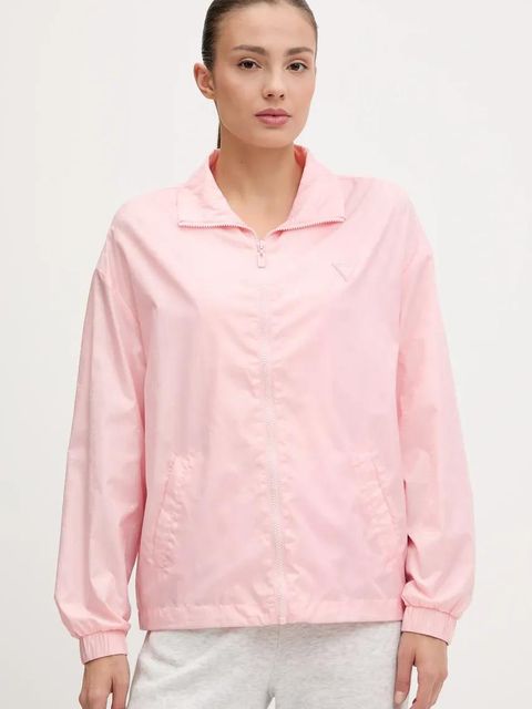 Guess kurtka kolor różowy przejściowa oversize V5GL01 WH482 - zdjęcie produktu nr 1