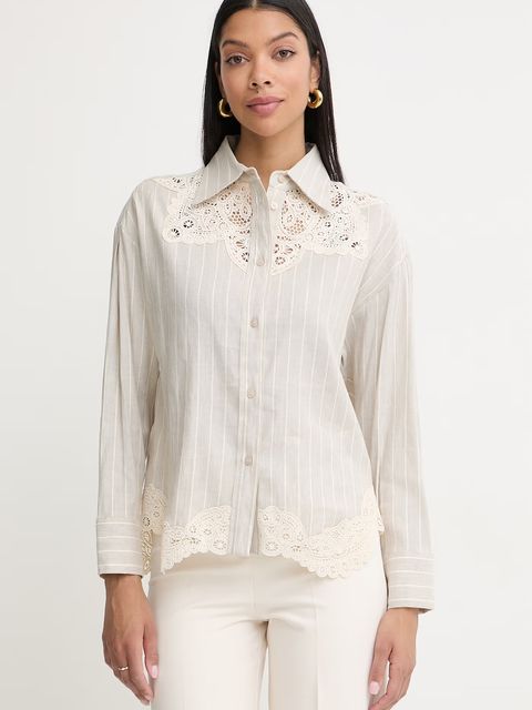 Twinset koszula damska z lnem - zdjęcie produktu nr 1