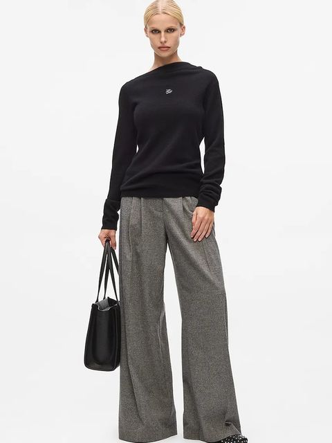 Karl Lagerfeld sweter kaszmirowy damskie kolor czarny lekki A4W18042