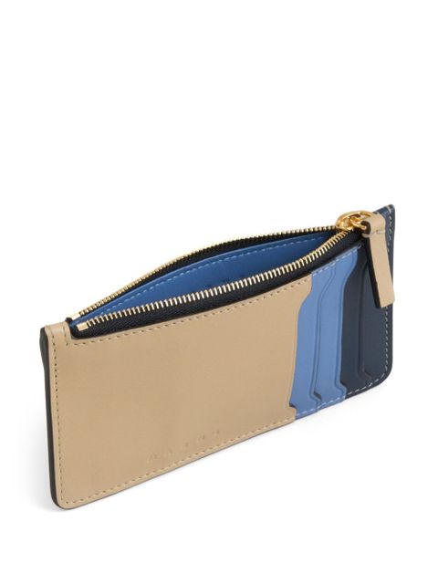 Marni embossed-logo cardholder - Neutrals
