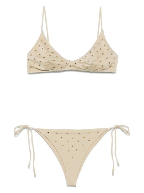 MC2 Saint Barth rhinestone-embellished bikini set - Neutrals