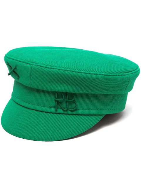 Ruslan Baginskiy logo-embroidered ribbed baker boy hat - Green - zdjęcie produktu nr 1