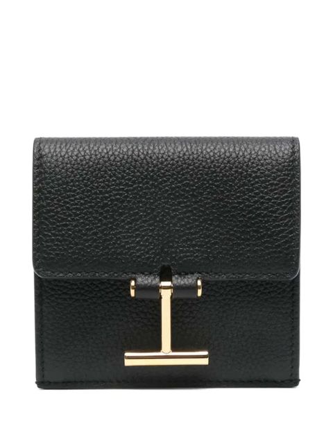 TOM FORD logo-detail snap-button wallet - Black - zdjęcie produktu nr 1