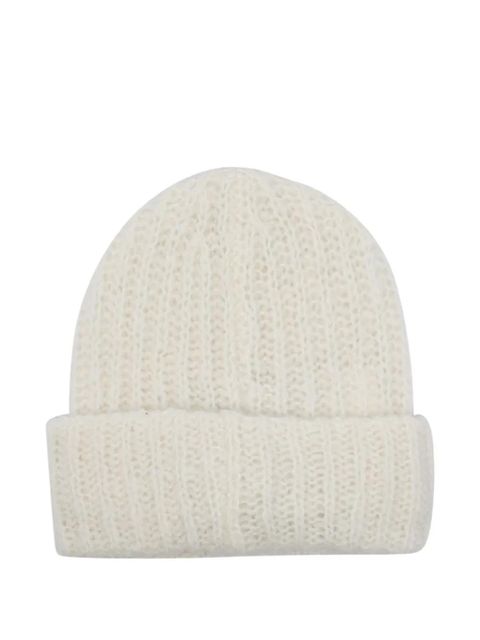 PINKO logo-patch beanie hat - White - zdjęcie produktu nr 2