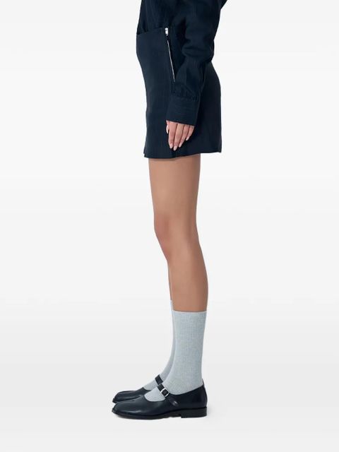 OUR LEGACY pinstripe mini skirt - Blue