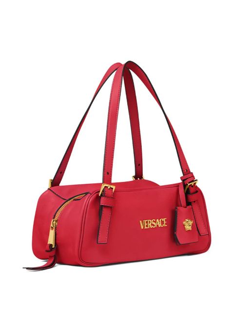 Versace Tag Bowling buckle-detail shoulder bag - Red