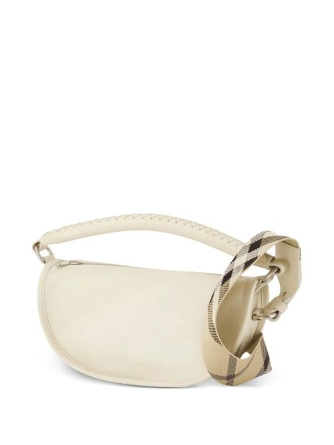 Burberry B-Clip plaid-strap shoulder bag - Neutrals