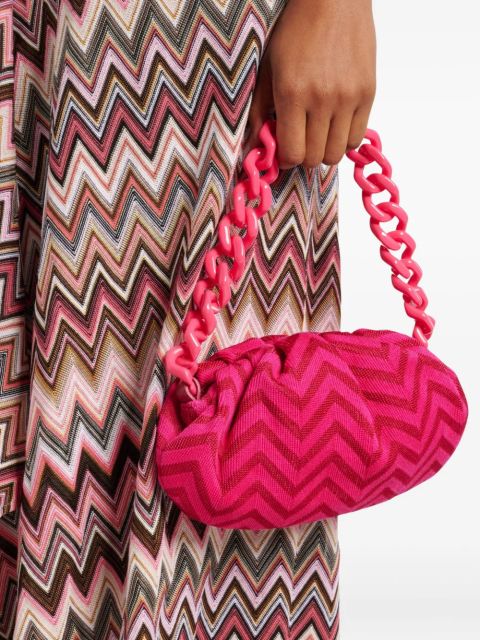 Missoni large Zigzag-pattern clutch bag - Pink