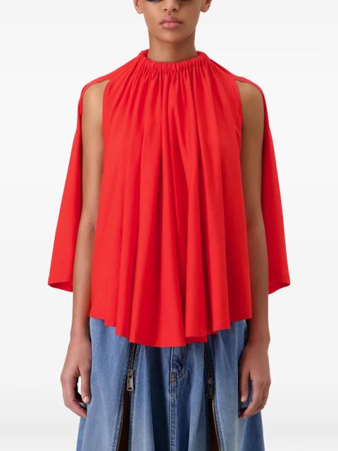 Coperni asymmetric draped blouse - Red - zdjęcie produktu nr 1
