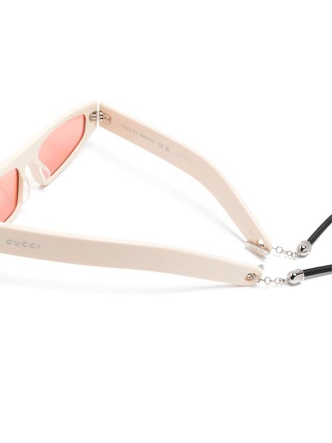 Gucci Eyewear narrow shield-frame sunglasses - White