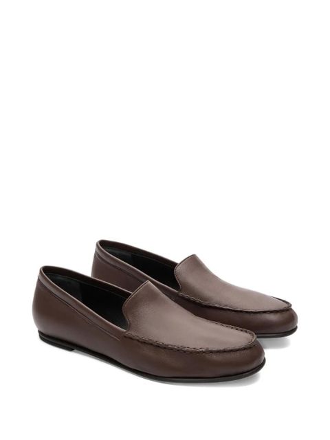 LouLou de Saison Boros nappa leather loafers - Brown