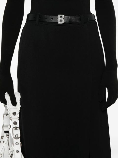 Balenciaga slit tailored maxi skirt - Black