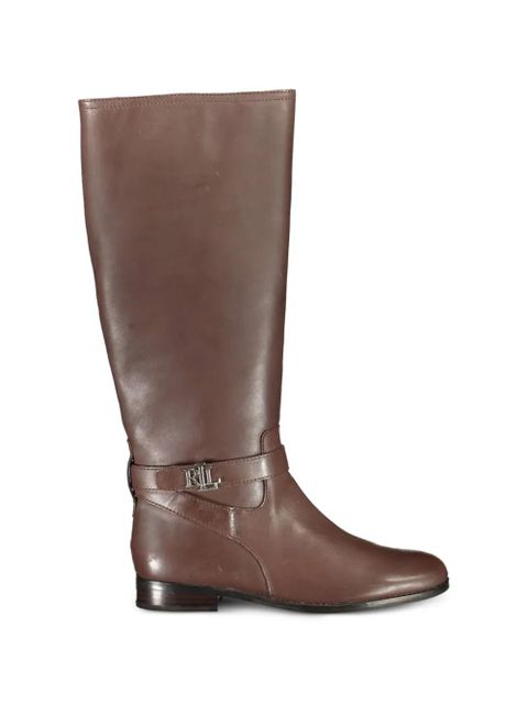 Lauren Ralph Lauren Karina logo-buckle boots - Brown - zdjęcie produktu nr 1