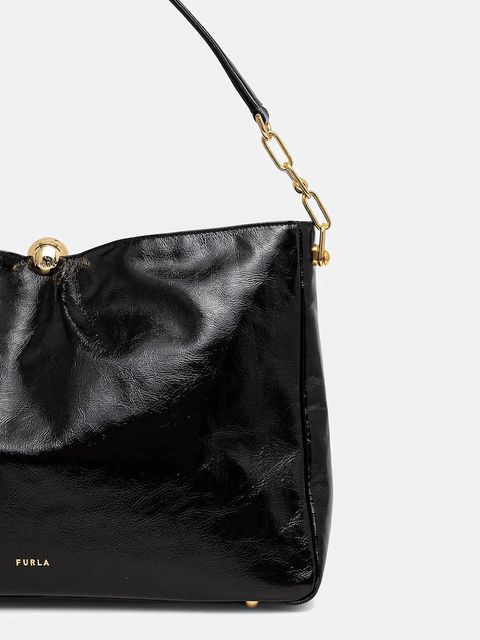 Furla torebka skórzana kolor czarny WB01885.BX4100.O6000