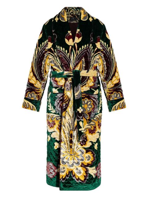 ETRO quilted floral velvet coat - Yellow - zdjęcie produktu nr 1