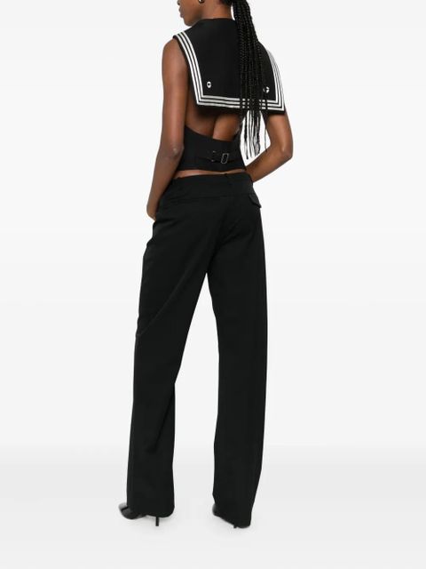 Coperni striped-collar button waistcoat - Black - zdjęcie produktu nr 2