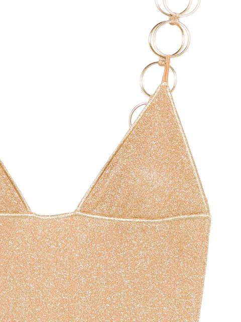 Oséree Lumiere ring triangle swimsuit - Gold