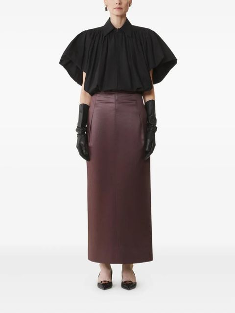 Lanvin puffed-sleeve zip-front top - Black - zdjęcie produktu nr 2