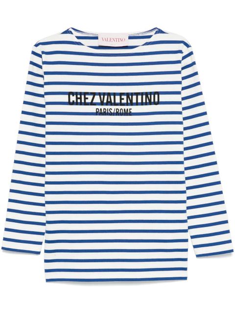 Valentino Garavani striped T-shirt - Blue - zdjęcie produktu nr 1