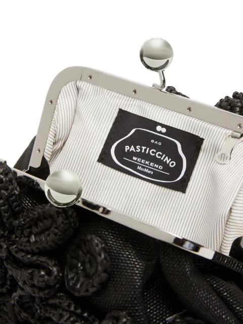 Weekend Max Mara Pasticcino floral-details chain small shoulder bag - Black