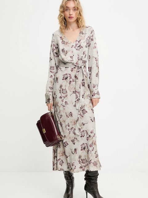 Answear.LAB sukienka kolor szary maxi rozkloszowana - zdjęcie produktu nr 1