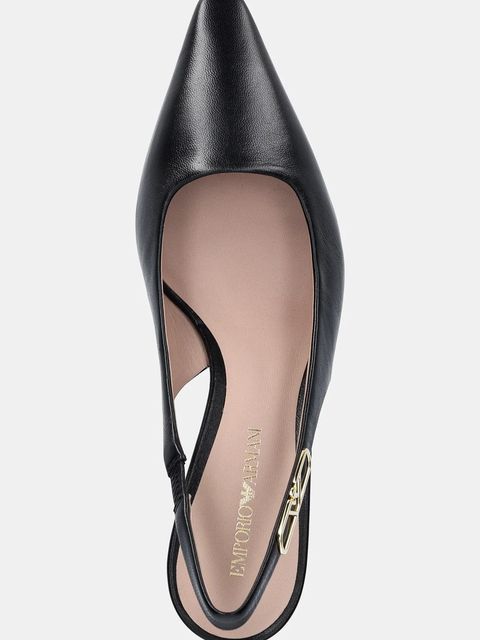 Emporio Armani szpilki skórzane kolor czarny X3E478 XF271 00002